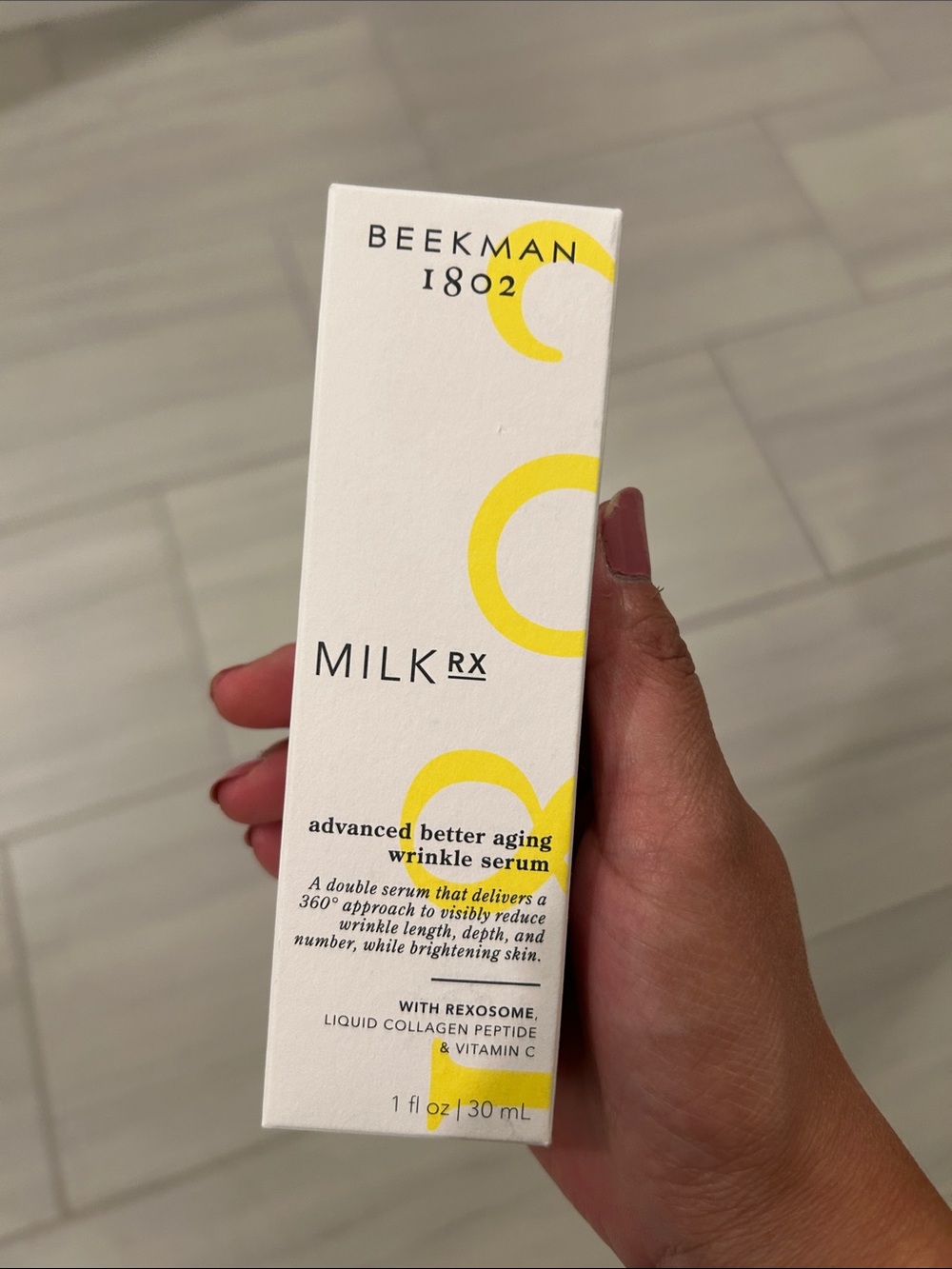 Beekman 1802 MILK RX Advanced Better Aging Wrinkle Serum - White & Yellow